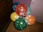 27 купить в Киеве шары разноцветные с цветами, 30см