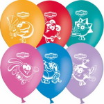4 воздушные шары с изображение героев мультфильма смешарики